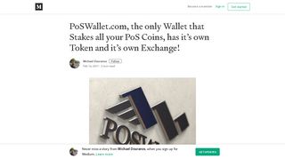 PoSWallet.com, – Michael Douranos – Medium