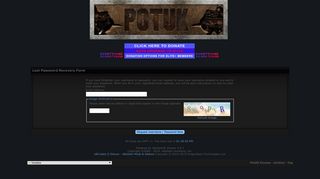 PotUK Forums - Lost Password Recovery Form
