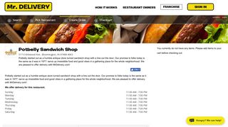Potbelly Sandwich Shop | Bloomington | Order Delivery Online from ...
