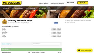 Potbelly Sandwich Shop - Mr. Delivery