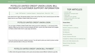 Potelco United Credit Union Login, Bill Payment & Customer ...