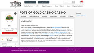 Pots of Gold Casino Review - Not Recommended | The Pogg