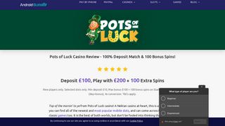 Pots of Luck Casino Welcome Bonus & Sign Up Offers - AndroidSlots