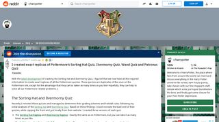 I created exact replicas of Pottermore's Sorting Hat Quiz ...