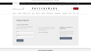 Registry Login & Registry Sign-In | Pottery Barn