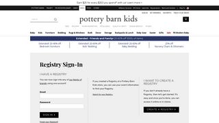 Registry Login & Registry Sign-In | Pottery Barn Kids
