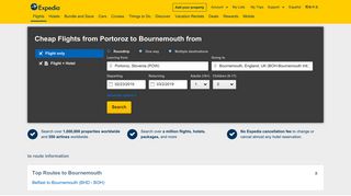 POW to BOH: Flights from Portoroz to Bournemouth | Expedia