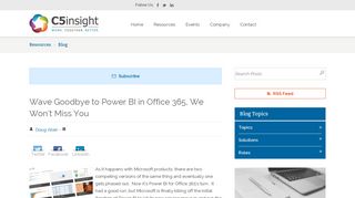 Wave Goodbye to Power BI in Office 365, We Won't Miss You ...