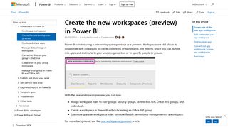 Create the new workspaces (preview) - Power BI - Power BI | Microsoft ...