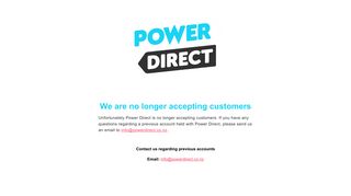 Power Direct is no longer accepting customers