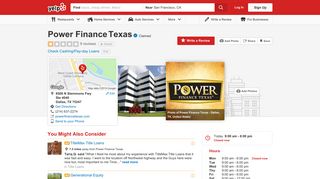 Power Finance Texas - Check Cashing/Pay-day Loans - 8500 N ...