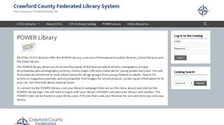 POWER Library – Crawford County Federated Library System