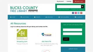 All Resources - Bucks County Free Library