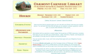 eResources and Databases - Oakmont Carnegie Library