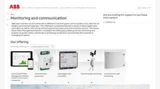 Monitoring and communication - ABB Solar inverters (Power ...