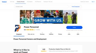 Power Personnel Careers and Employment | Indeed.com