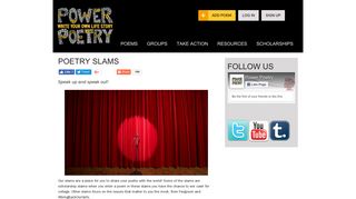 Poetry Slams | Power Poetry
