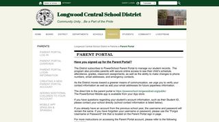 Parent Portal - Longwood Central School District