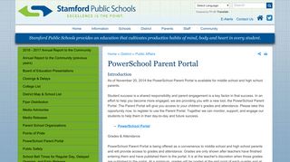 PowerSchool Parent Portal | Stamford Public Schools