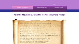 Power To Exhale Pledge: Power To Exhale