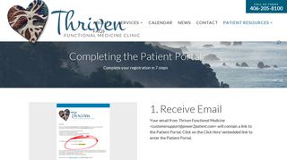 Completing the Patient Portal - Thriven Functional Medicine Clinic