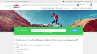 How to recover PowerChute Business Edition unknown user ... - APC