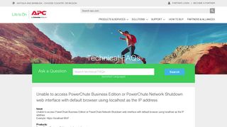 Unable to access PowerChute Business Edition or PowerChute ... - APC