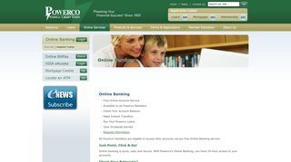 Powerco Federal Credit Union - Online Services - Online Banking
