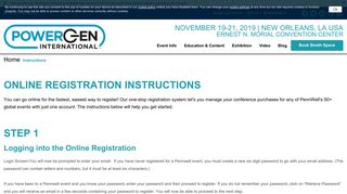 POWER-GEN Registration Instructions