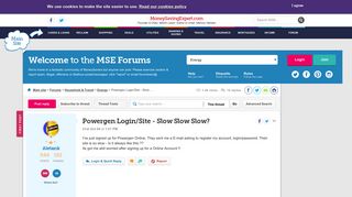 Powergen Login/Site - Slow Slow Slow? - MoneySavingExpert.com Forums