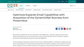 Optimove Expands Email Capabilities with Acquisition of the ...