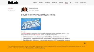 EdLab Review: PowerMyLearning | Blog at EdLab, TC