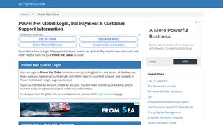 Power Net Global Login, Bill Payment & Customer Support Information