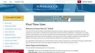 First Time User | POWER-PAK C.E.®
