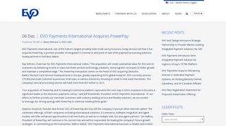 EVO Payments International Acquires PowerPay