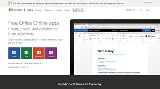 Free Microsoft Office Online, Word, Excel, Powerpoint