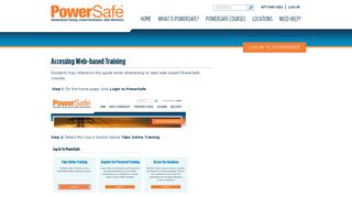 Accessing Web-based Training - PowerSafe Training