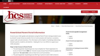 Power School Parent Portal / PowerSchool Parent Portal Information