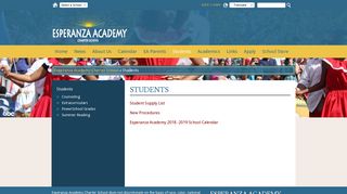 Students - Esperanza Academy Charter School