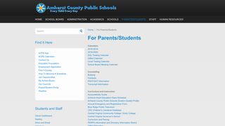 For Parents/Students | Amherst County Public Schools