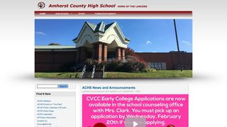 Amherst County High School | HOME OF THE LANCERS