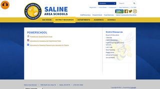 PowerSchool - District Resources - Saline Area Schools