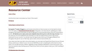 Resource Center - Avon Lake City Schools