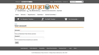 User account | Belchertown Public Schools