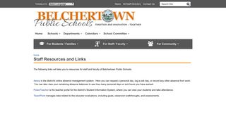Staff Resources and Links | Belchertown Public Schools