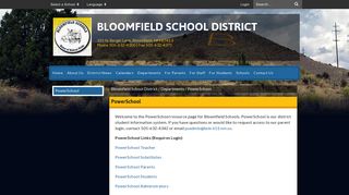 PowerSchool - Bloomfield School District