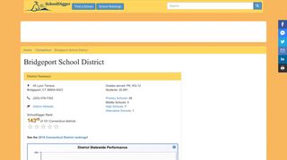 Best Schools in Bridgeport School District - SchoolDigger.com