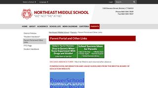 Parent Portal and Other Links - Northeast Middle School
