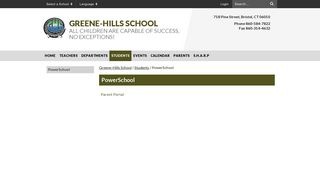 PowerSchool - Greene-Hills School