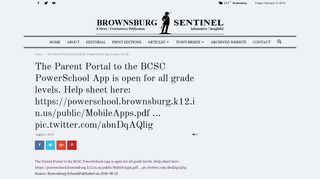 The Parent Portal to the BCSC PowerSchool App is open for all grade ...